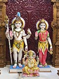 Bhagwan Shri Shankar, Shri Parvatiji and Shri Ganeshji